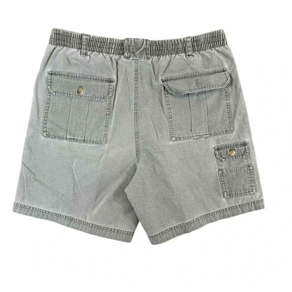Bimini Bay Outfitters Mens Cargo Shorts 32 Olive Green Cotton Utility Fishing